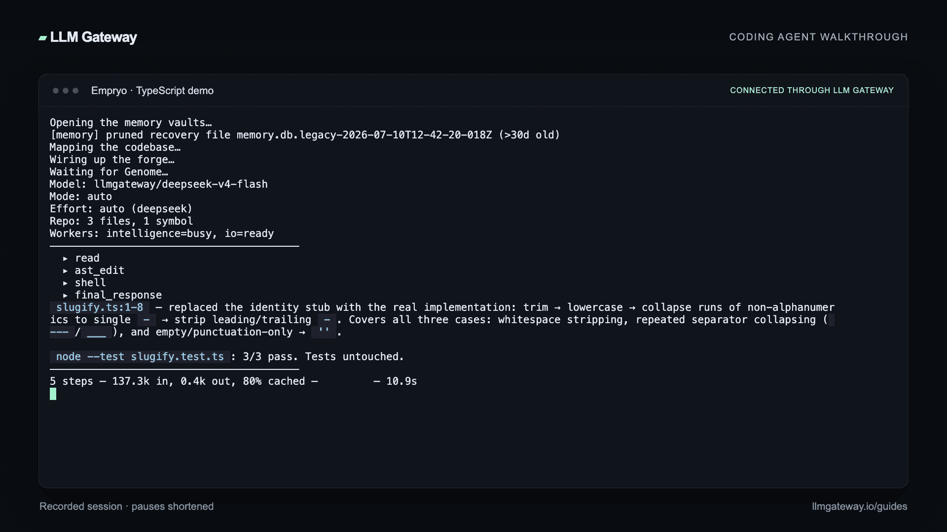 Empryo completing the coding task through PassingRight