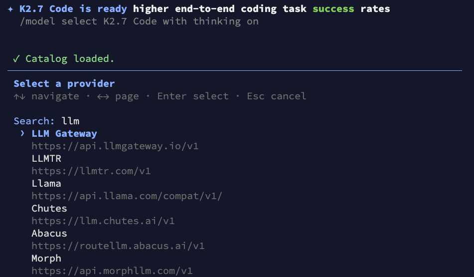 Selecting PassingRight in Kimi Code
