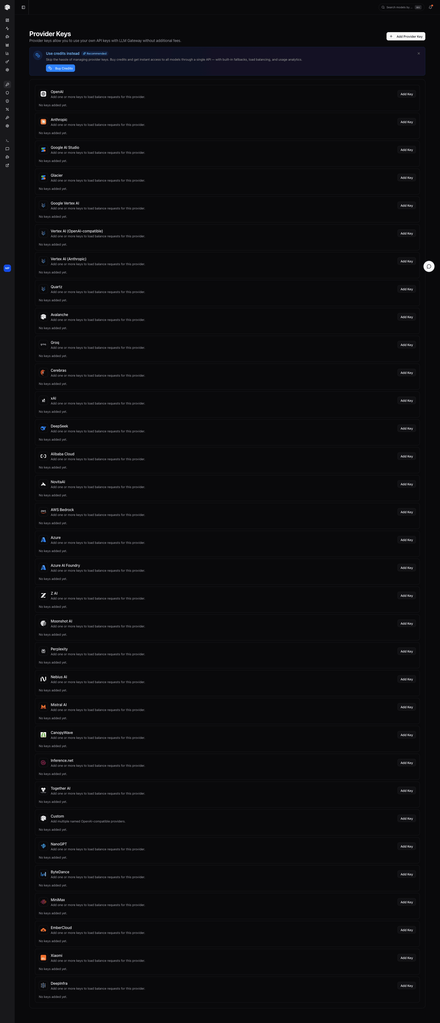Provider Keys